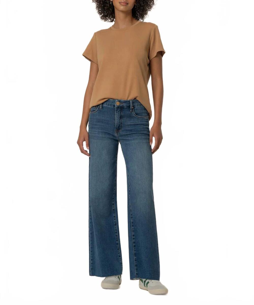 NEW KUT FROM THE KLOTH meg high rise fab ab wide leg jeans in rad